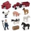1 Set Farm Animal Figurines Cute Plastic Miniature Figurine Pretend Toys Scene Props Educational Toy Solid Model Simulation Cattle Sheep