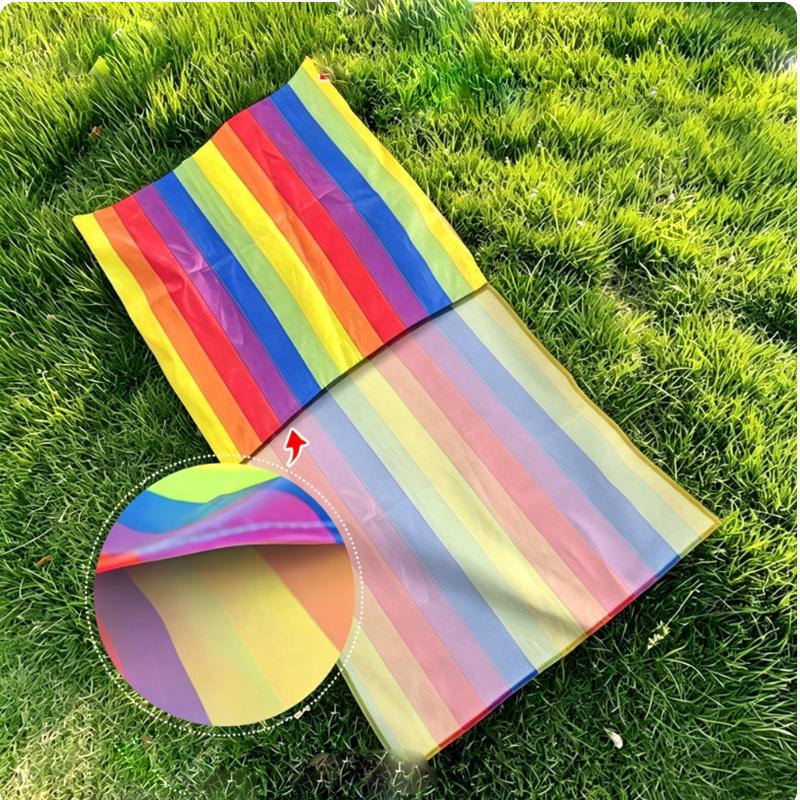 Rainbow Slide Cloth Kids Outdoor Play Toy Parent-child Sensory Training Game Mat 140x70cm