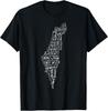 Palestine T Shirt. Palestinian Cities Map Men Women Gaza T-Shirt Unisex T-Shirt