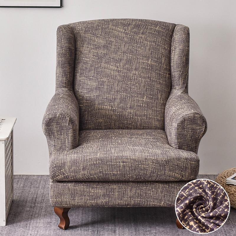 Copridivano per poltrona Wingback, 2 pezzi/set, copridivano elasticizzato, copripoltrona, protezione per mobili, fondo elastico per soggiorno