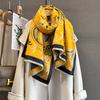 Autumn and winter high-end cashew nut jacquard imitation cashmere scarf autumn new women's thickened warm fringed shawl scarf
