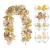 Autumn Artificial Mapple Leaves Garland Multicolor Fall Leaves Vine  Festival Ornament