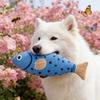 Plush Pet Chew Toy Squeaky Fish Interactive Cat Kicker Toy Soft Stuffed Animals Teething Toy for Indoor Dogs Cats And Kittens