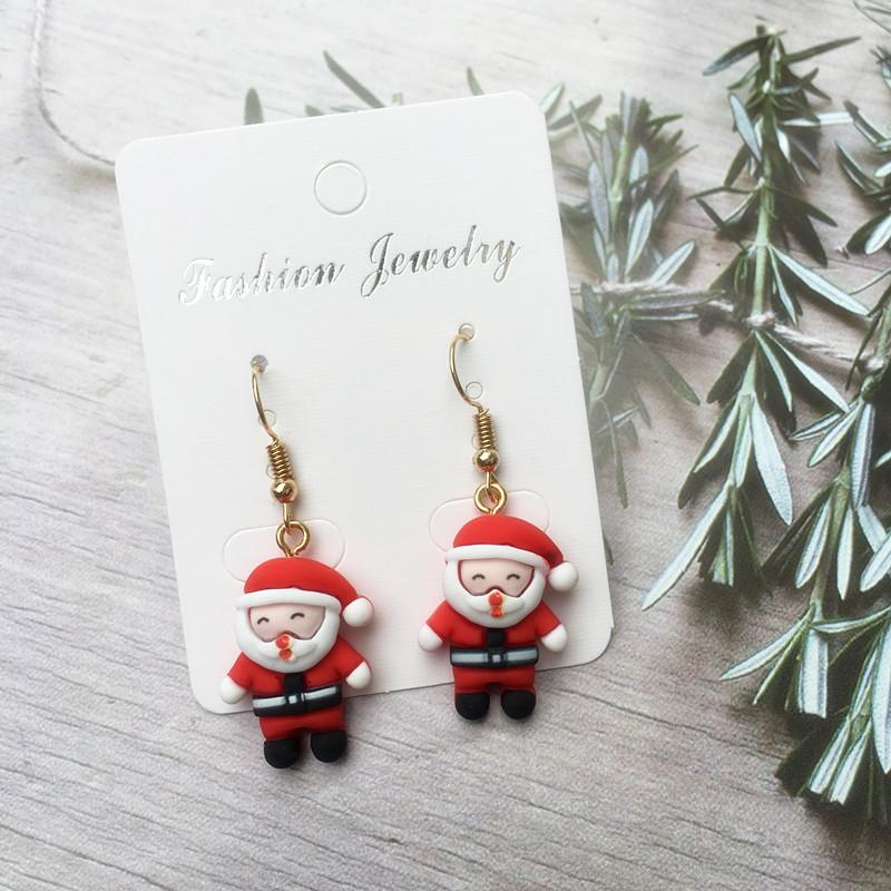 2025 new Fashion Lovely Stud Earrings Family Christmas Tree Snowman Santa Claus Elk Cartilage Earring New Years Gift Jewerly