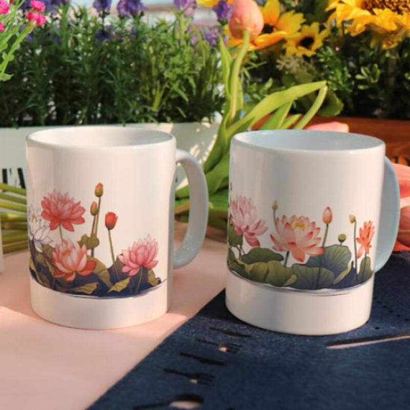 tj240-Design Mug 2p-Lotus and Lotus Leaf 02