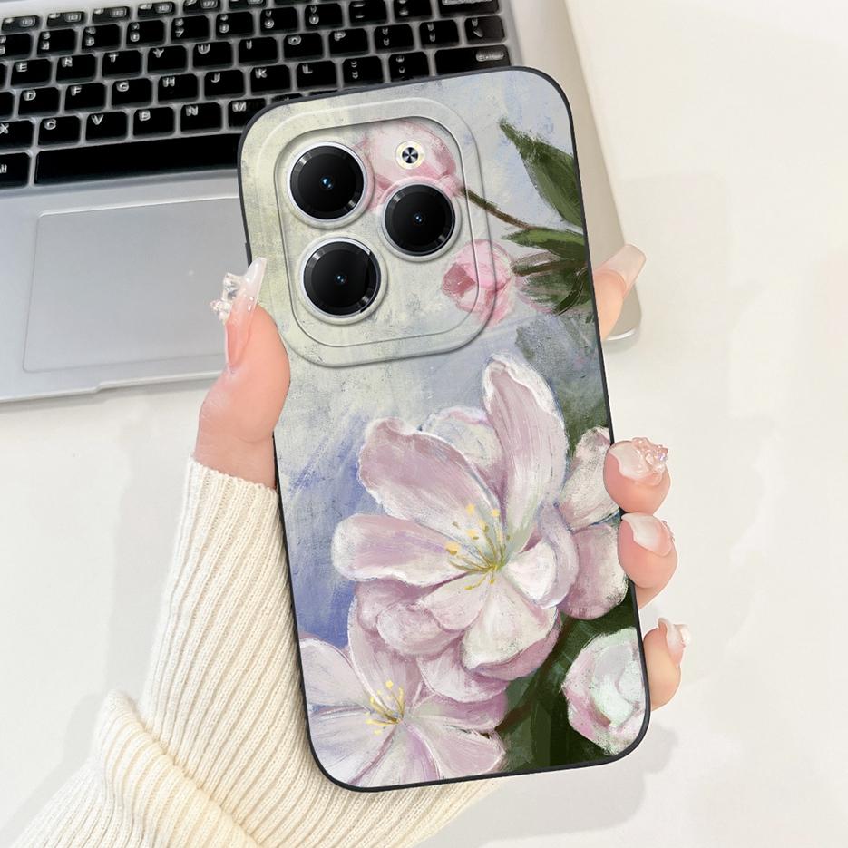 For Infinix Hot 40 Pro Case X6837 Cute Candy Painted Cover Shockproof Phone Case For Infnix Hot 40i Hot40 Pro Soft Fundas Bumper