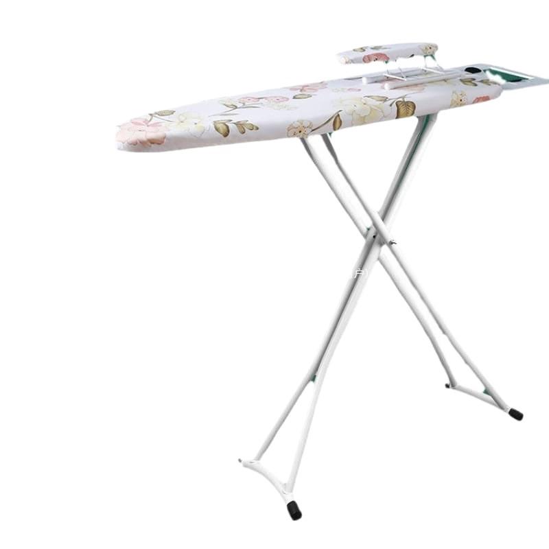Large Folding Vertical Ironing Board with Widened Pad and Clothes Rack