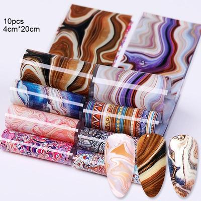 1 Set Laser Sternenhimmel Nagelfolie Nail Art Transfer Aufkleber DIY Maniküre Werkzeug