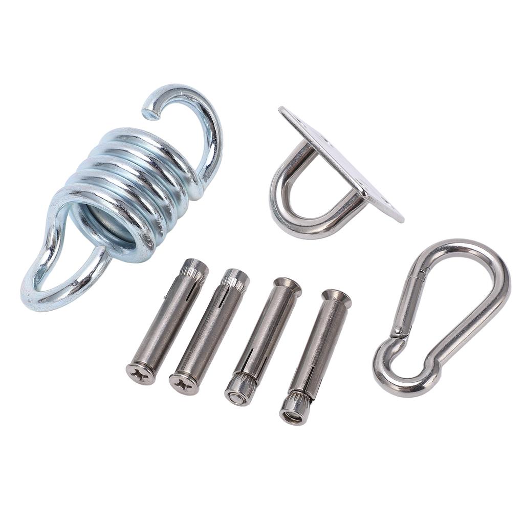 Suspension Bracket Hammock Mount with Square Door Buckle Spring Steel Expansion Screw Carabiner