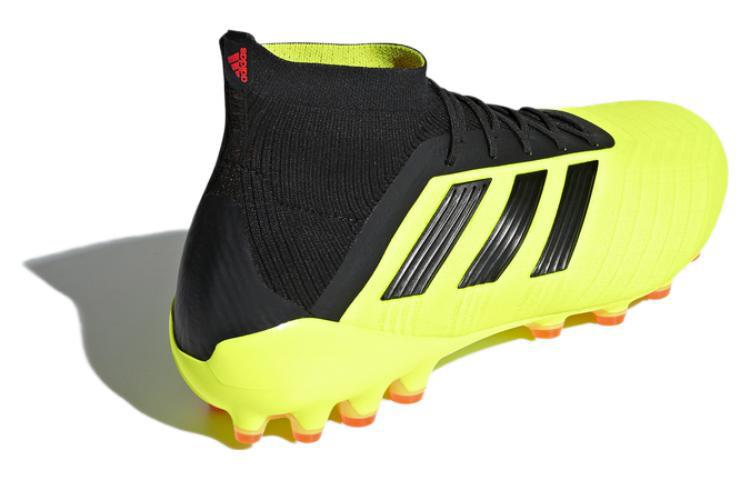 adidas Predator 18.1 AG Cushioning Slip Resistant Abrasion Resistant Soccer Shoes Yellow Black DB3482