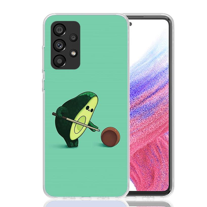 Cartoon Fruit Avocado Phone Case For Samsung Galaxy A13 A14 A15 A16 A53 A54 A55 A56 A33 A34 A35 A36 A23 A24 A25 A26 A05S A04S A1