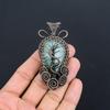 Hemimorphite Pendant, 999 Copper Wire Wrapped Gemstone Jewelry, Handmade Pendant, For Thanksgiving