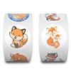 500 Stickers/roll Fox Animal Roll Hand Tent Tape Refrigerator Skateboard Cabinet Cup Mobile Phone Hand Tent Tape