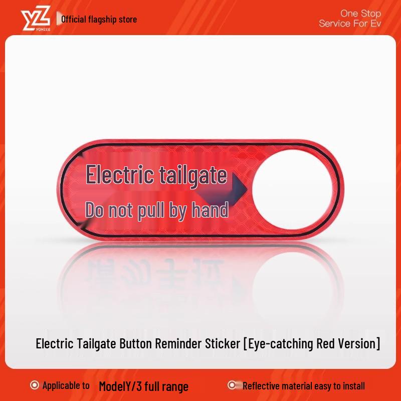 

Tesla Model 3/Y Trunk Warning & Decorative Sticker - Electric Tailgate Reminder