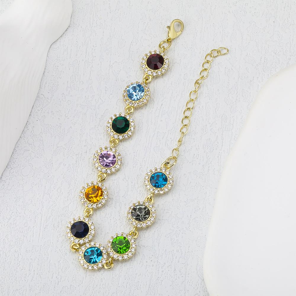 European and American Color Necklace Women's Fashion Popular Niche Design Retro Light Luxury Style Bracelet