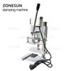 ZONESUN Two Work Plate Hot Foil Stamping Machine Manual Bronzing Machine for PVC Card Leather and Paper Stamping Machine