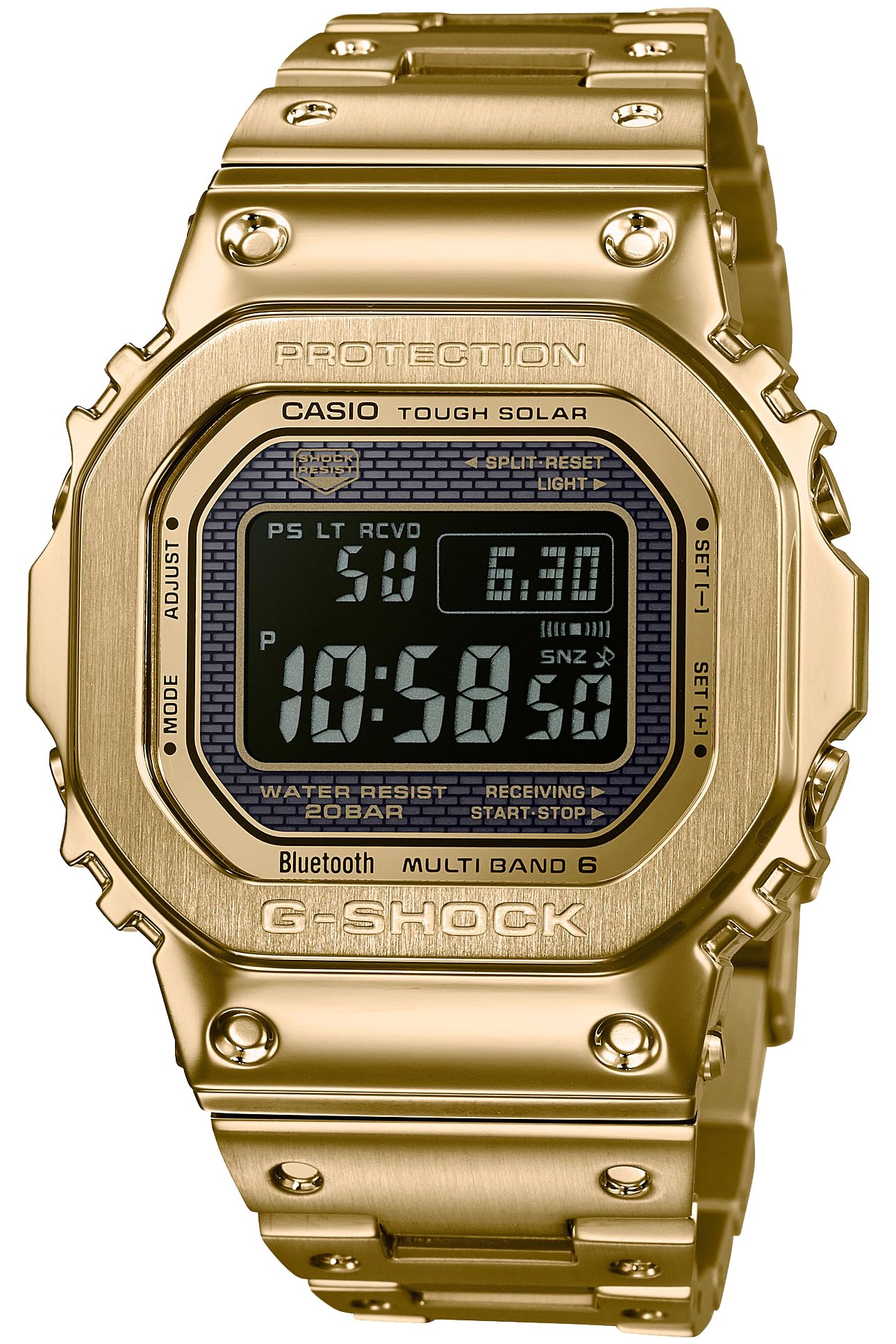 

Годинник із Bluetooth, повністю металевим радіо Solar Gold [Casio] G-Shock [] GMW-B5000GD-9JF для чоловіків золотий