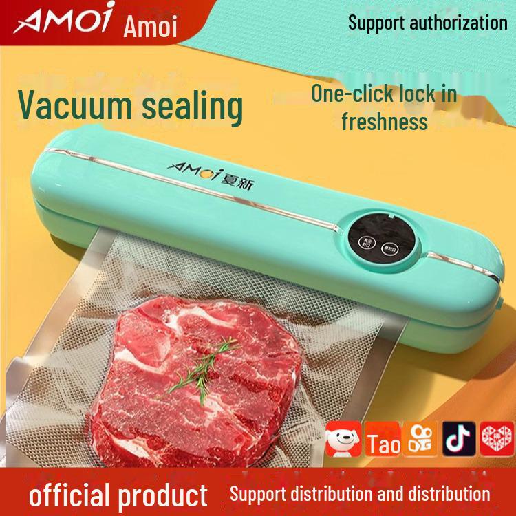 

Автоматический вакуумный упаковщик двойного назначения AMOi Xiaxin для хранения сухих и влажных продуктов Non-machine plastic bag 17*25cm 100 pieces