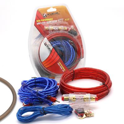 1 set pratico cablaggio audio per subwoofer, installazione pratica amplificatore per auto, senza perdite