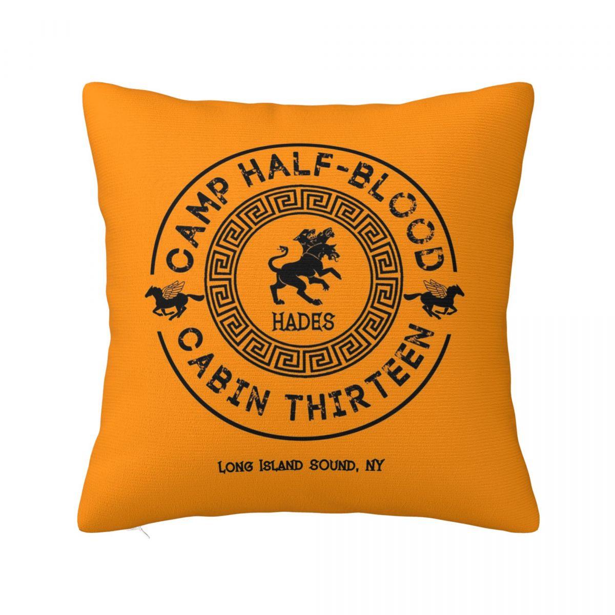 Cabin Thirteen  Hades  Percy Jackson  Camp HalfBlood Square Pillowcase Pillow Cover Cushion  Throw Pillow for Home Bedroom 30x30 cm 12x12 in