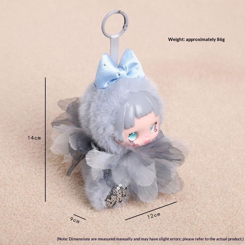 Cute Fairy Plush Doll Toy Pendant Keychain Desktop Ornaments Backpack Bag Hangings Decoration Car Keyring For Women Girls Gift