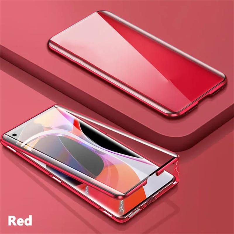 

For For Samsung S20 S21 S22 S23 S24 S25 Ultra Plus FE Magnetic Metal Protection Phone Case High Definition Double Sided Glass Cover For Galaxy S24
