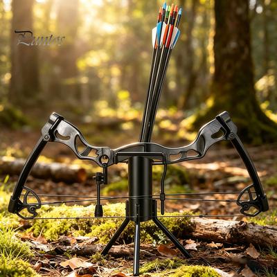 Suporte de Arco para Equipamento de Tiro com Arco em Aço Carbono, Rack Dobrável Compacto para Armazenamento, Suporte Tradicional de Grande Capacidade para Chão para Arcos Compostos e Arcos Rack