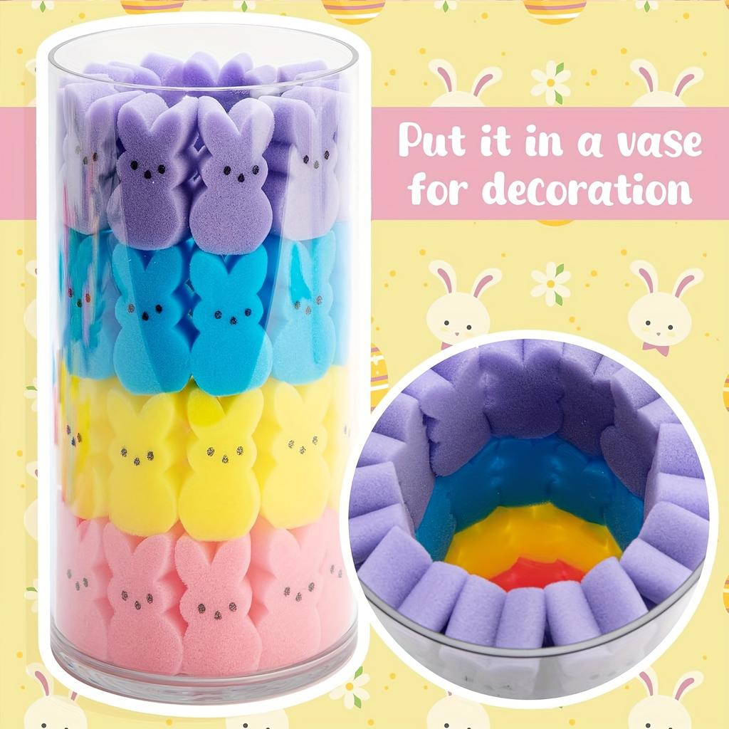 30/60 szt. wielokolorowych wypełniaczy do wazonów w kształcie króliczków wielkanocnych - ozdoba stołu w kształcie króliczków, idealna na polowania na pisanki i świąteczne spotkania