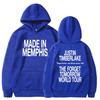 Abbigliamento unisex Felpe con cappuccio The Forget Tomorrow World Tour Justin Timberlake Felpe pesanti unisex a maniche lunghe con cappuccio Unisex