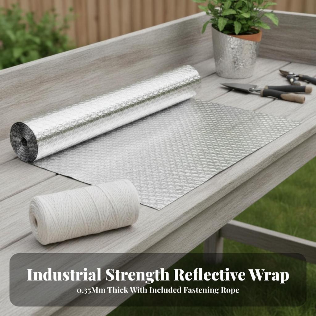 Aluminum-Plated Bubble Film Roll Waterproof Thermal Barrier Easy to Cut
