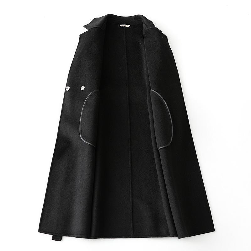 Double-sided cashmere coat women's medium and long autumn and winter new knee-slim and thin wool coat