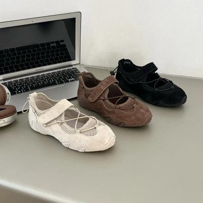Scarpe Basse Balletto Mary Jane Calzature Donna Estate Nuove Fondo Morbido Scarpa Sportiva Sandali Versatili con Tacco Basso per Donne Adulte
