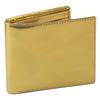 Golbe Rainbow Gold Italian Leather 1081 Gold Bi-fold Wallet,
