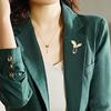 Brooch Female Versatile Fishtail Pin Leaf Corsage Anti-light DIY Sweater with Accessories Korean Style Neckline