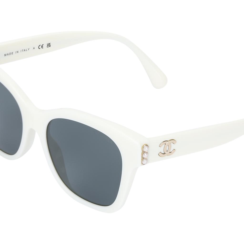 Chanel Fashionable Minimalist Square Sunglasses With Glass Pearls Unisex sunglasses CH5482H-C1255