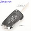 Jingyuqin VA2/HU83 2/3 knappar Ce0523 Modifierat Fällbart Fjärrkontrollskal för Bilnyckel för Citroen Coupe VTR C2 C4 C5 C6 C8 Berlingo Xsara Picasso