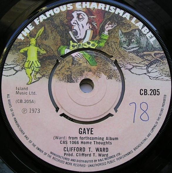 

7inch Record CLIFFORD T. WARD - ] CB205 Charisma 1973 UK Rock Used