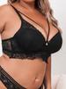 Reggiseno Sexy da Donna Taglia Forte con Strass alla Moda, Lingerie Coppa CD a Tinta Unita