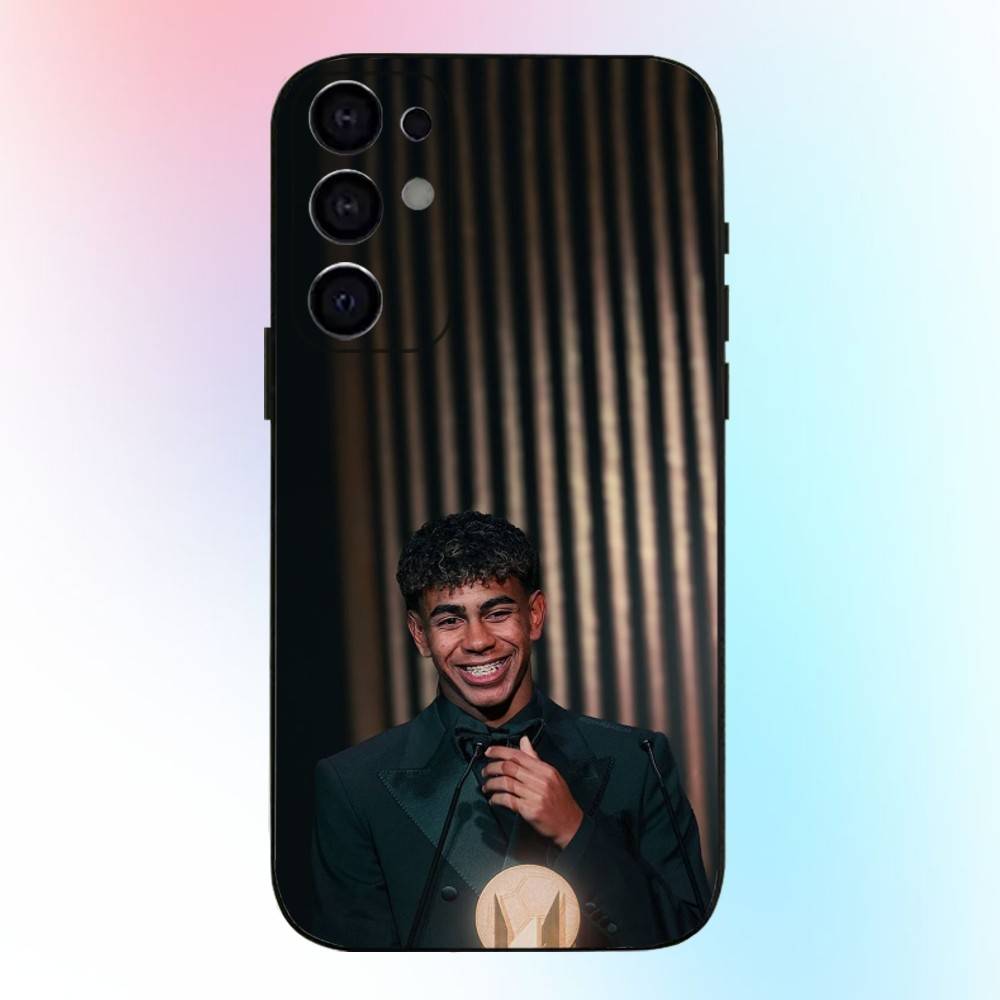 Funda para Teléfono Deportiva L-Lamine Y-Yamal Linda Para Samsung S25,S24,S21,S22,S23,S30,Ultra,S20,Plus,Fe,Lite,Note,10,9,5G Cubierta Negra