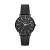 Women's Watch Analog Quartz Waterproof Fashion Leather Strap Casual Lightweight Stylish Gift (black)