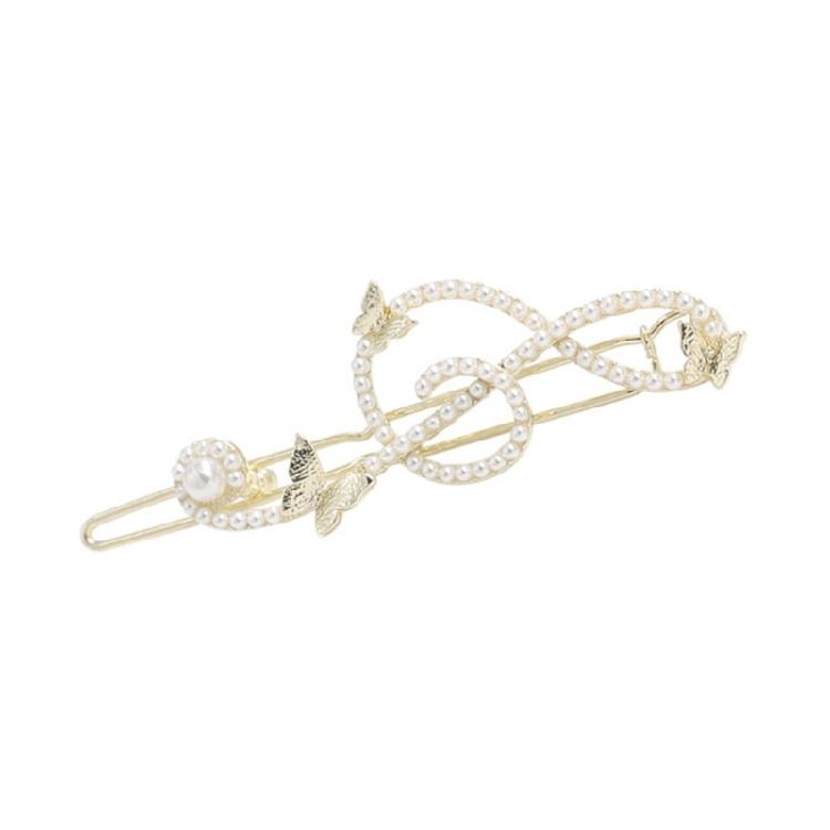 

Artificial Pearls Hair Pin Music Note Side Clip Child Teens Girl Hair Styling Pin 1
