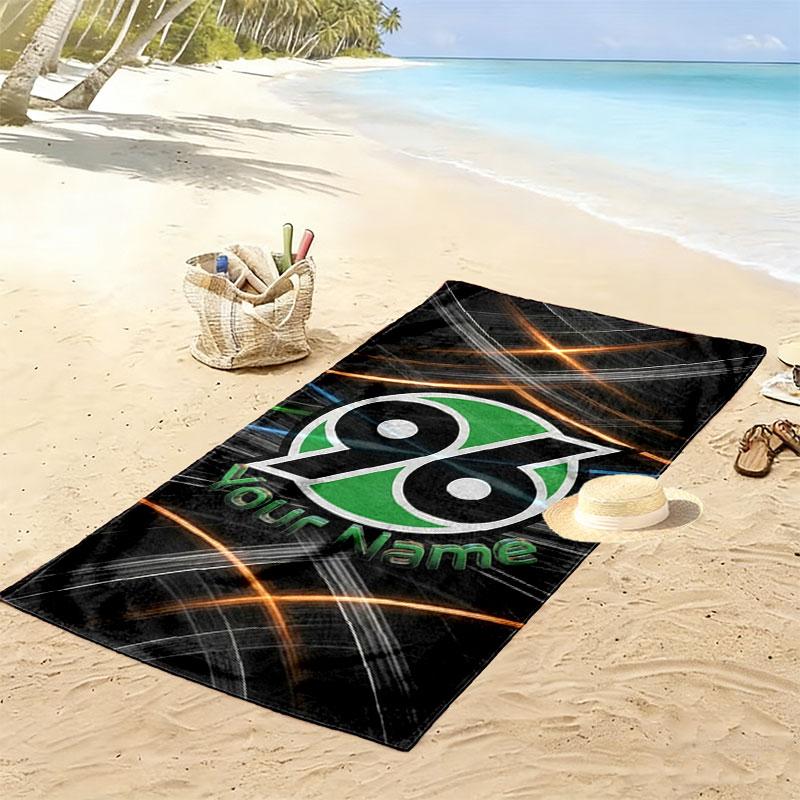 Hannover 96 Custom Name Print Beach Towel, Large Soft Quick Dry Towel for Beach Camping Swimming