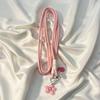 Cute Flower Pendant Phone Lanyard Soft Durable Nylon Detachable Buckle For Commute School Use