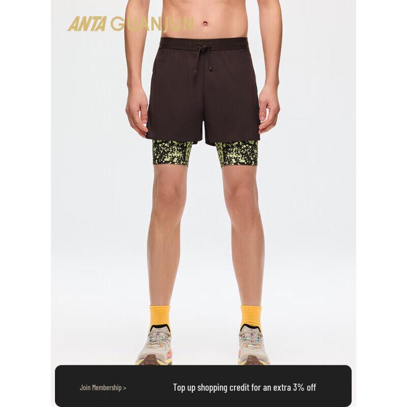 ANTA Men s Champion Outdoor Series 2-Piece Trail Running Shorts XL