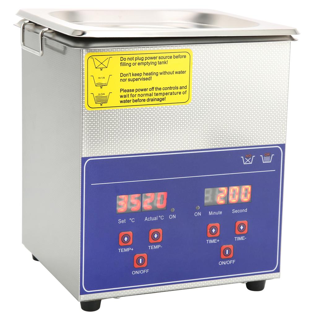 Industrial Ultrasonic Cleaner Digital Stainless Steel Heater Timer Cleaning Equipment 2L PS?10A
