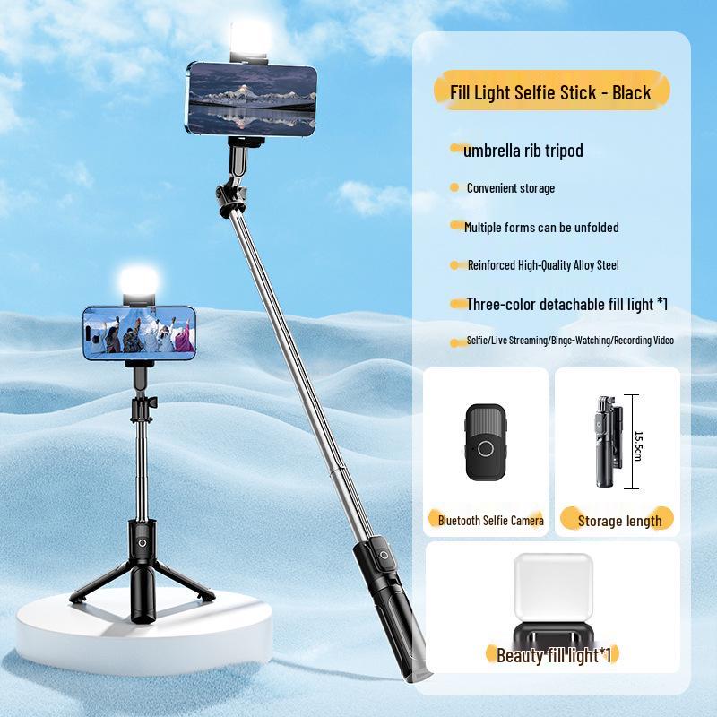 Portable Outdoor Selfie Stick Tripod: Telescopic Handheld Phone Holder for Photography
