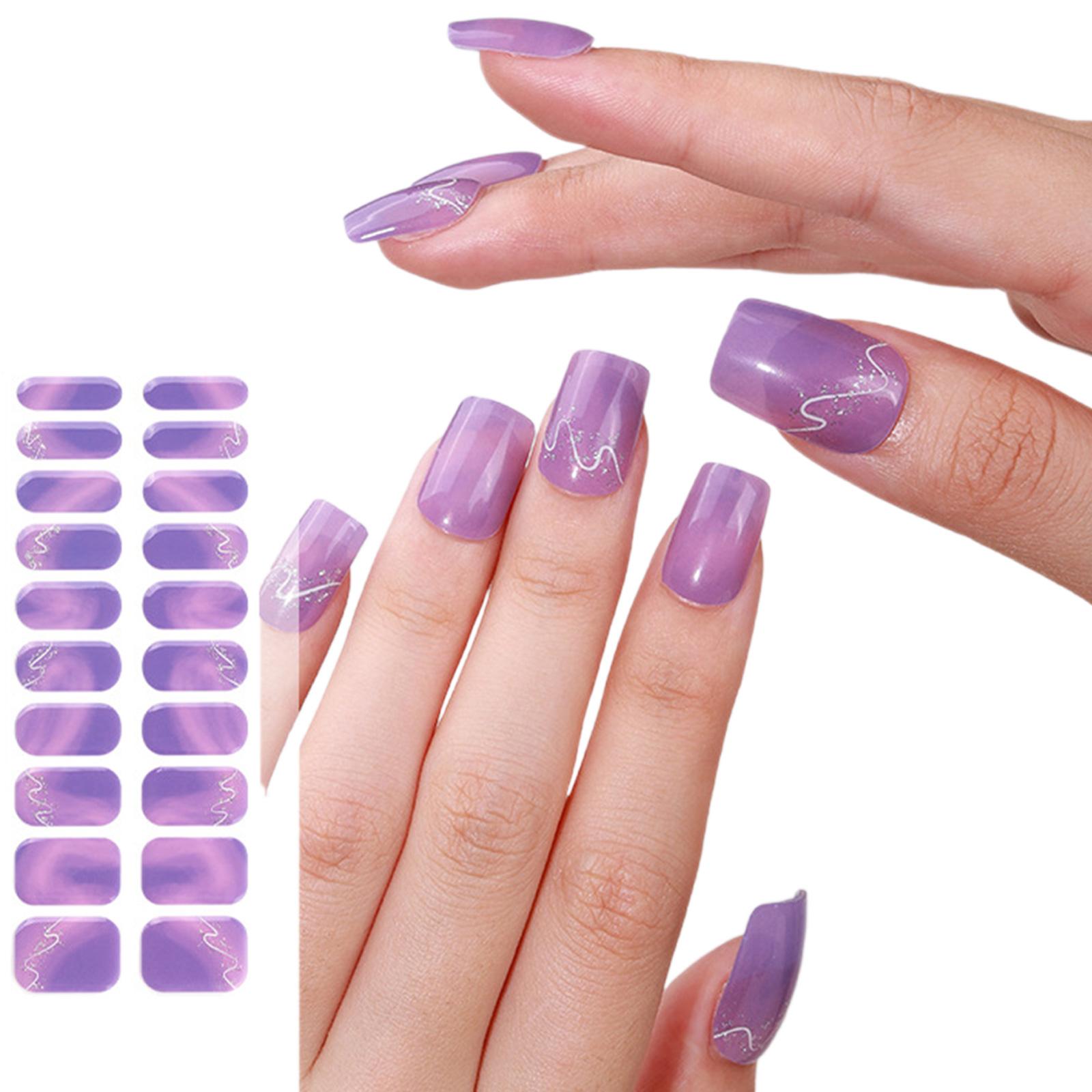 

Полуотвержденные гелевые наклейки для ногтей, УФ-лампы, полоски для лака для ногтей, модные гелевые полоски для ногтей, украшения для вечеринок