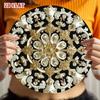 Vintage Round Tin Sign Retro Wall Art Flat Metal Poster for Bedroom Living Room Bar Garage