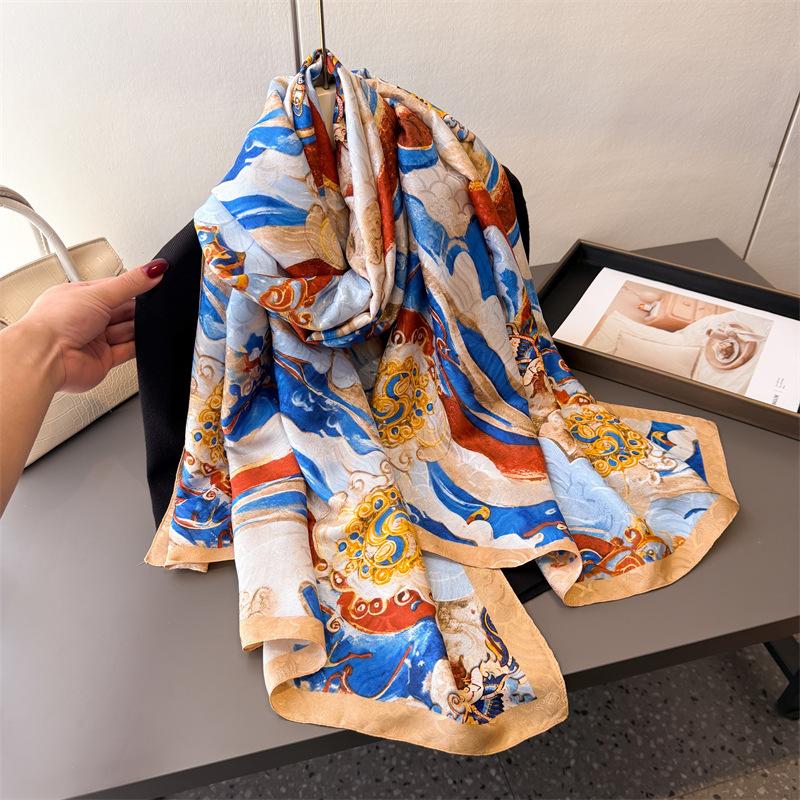 2025 New Print Scarves Women Autumn Winter Scarf Thin Shawls and Wraps Lady Hijab Stoles Luxury Designer Foulard Headband Hijabs