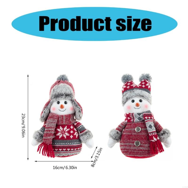 62KD Hat Christmas Dolls Figure for Christmas Mantels Shelf Adornment Display